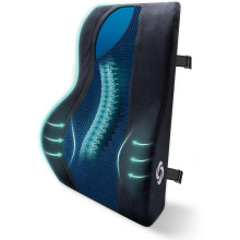 SAMSONITE Almohada de apoyo para la espalda media-baja con gel refrescante para silla de oficina o asiento de automσvil - Aumente su zona de como