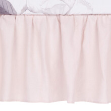 Jupe de lit pour bébé en lin rose Floral Garden de Lambs & Ivy