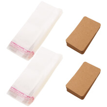 400Ensembles Cartes Boucles D'oreilles Kraft Marron Avec Sachets