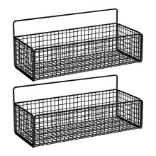 2Pcs Shower Basket Shelf Punch Free Organizer For Kitchen Bathroom