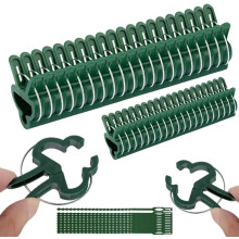Garden Plant Clips 120-Piece Set (Two Sizes) Adjustable Stem Clips for Vines Tomatoes Vegetables Climbing Plants