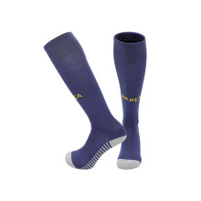(EU 36-45, Barca Home Blue) 25-26 New Kids Football Grip Socks & Long Football Training Socks - Breathable Cushioned Socks Children & Youth