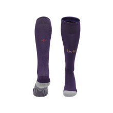 (EU 36-45, England Away purple) 25-26 New Kids Football Grip Socks & Long Football Training Socks - Breathable Cushioned Socks Children & Youth