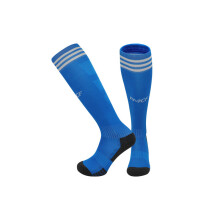(EU 36-45, Real Madrid Blue 2) 25-26 New Kids Football Grip Socks & Long Football Training Socks - Breathable Cushioned Socks Children & Youth