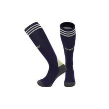 (EU 36-45, Real Madrid Away Blue) 25-26 New Kids Football Grip Socks & Long Football Training Socks - Breathable Cushioned Socks Children & Youth