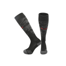 (EU 26-35, AC Milan Home Black) 25-26 New Kids Football Grip Socks & Long Football Training Socks - Breathable Cushioned Socks Children & Youth
