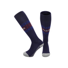 (EU 26-35, PARIS Blue) 25-26 New Kids Football Grip Socks & Long Football Training Socks - Breathable Cushioned Socks Children & Youth