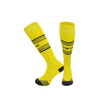 (EU 26-35, Dortmund Home) 25-26 New Kids Football Grip Socks & Long Football Training Socks - Breathable Cushioned Socks Children & Youth