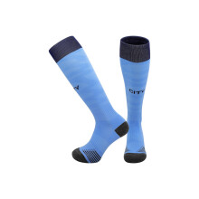 (EU 26-35, Mancity Home) 25-26 New Kids Football Grip Socks & Long Football Training Socks - Breathable Cushioned Socks Children & Youth