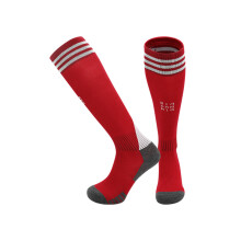 (EU 26-35, Bayern Home Red) 25-26 New Kids Football Grip Socks & Long Football Training Socks - Breathable Cushioned Socks Children & Youth