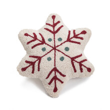 (A-Red Snowflake) Christmas Throw Pillow Decorative Snowflake Xmas Tree Cushion Chair Pads for Holiday Festival Home Decor