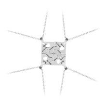 4er-pack buchstaben-puzzle-anhänger, freundschaftshalsketten