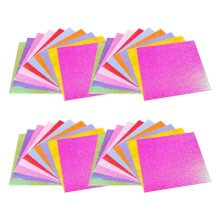 100 glitzerpapier zum selbstfalten, origami bastelmaterial