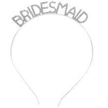 Silver Rhinestone Bridesmaid Hairband Elegant Wedding Headpiece