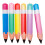 6 aufblasbare stift-props, groß, für schulanfang 1