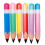 6 aufblasbare stift-props, groß, für schulanfang 8