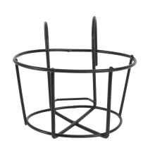 Hangende plantenpot met geometrische ijzeren standaard, maat S (zwart)