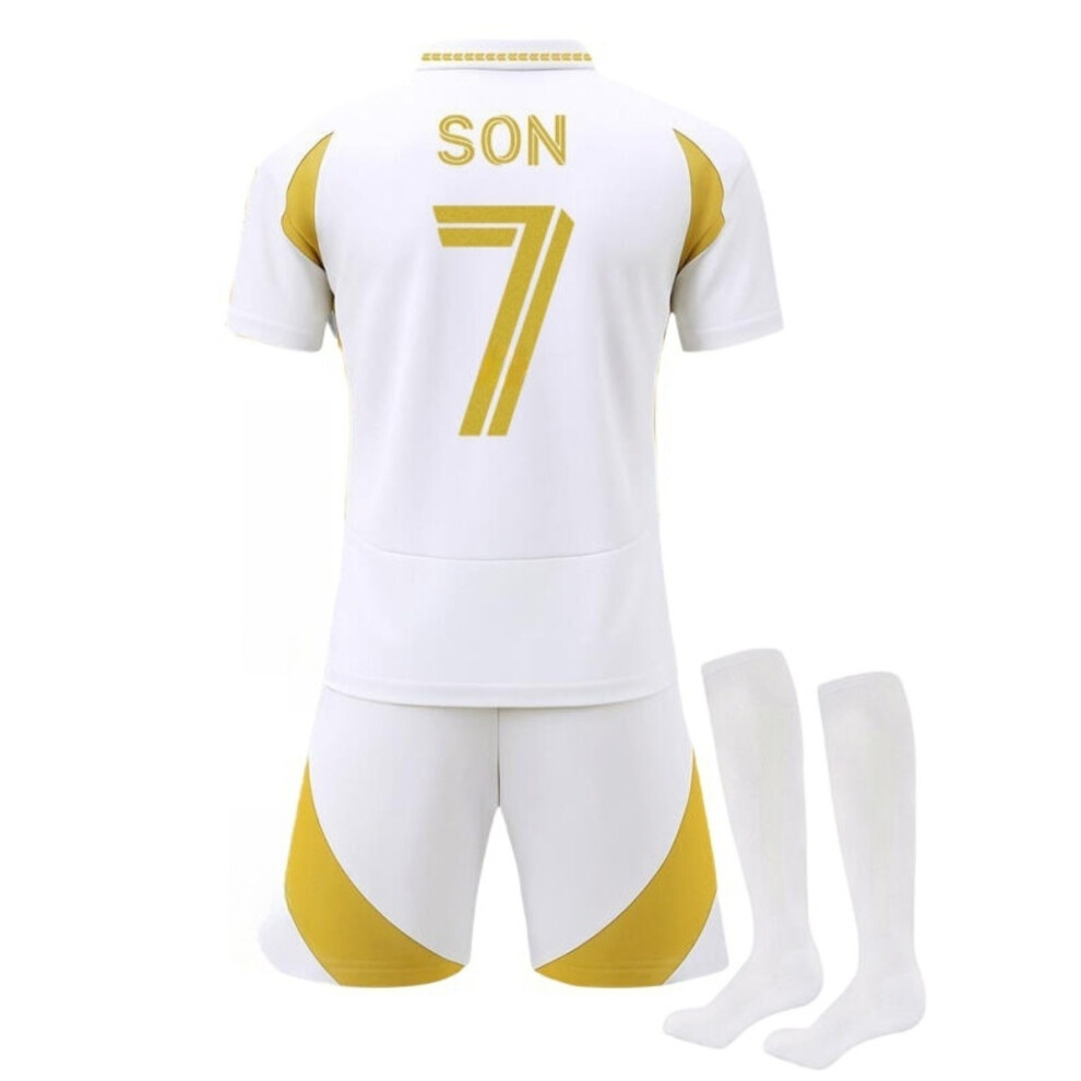 (24(130-140CM)) Los Angeles  Away Activewear Print 7 SON Football Fans Training Shirt Set For Kids And Adult