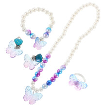 satz meerjungfrau-schmuck-set mit schmetterlingshalskette für