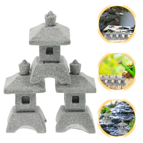 4 Bonsai Chinese pagodes decoratie Chinees stijl landschap 2