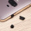 10 paar 3,5 mm klinkenstecker usb-c abdeckungen schwarz 4