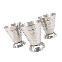 3-teiliges 75-ml- -Jigger-Silber, Ounce-Messbecher
