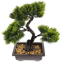 künstliche Bonsai- im Übertopf für Schreibtischdekoration