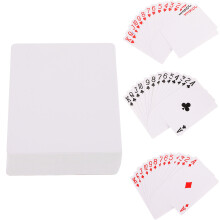 1Set Witte Papieren Blank Pokerkaarten Voor Kids DIY Spelplezier
