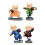4 stuks mini monnik figurines, geresineerd auto-ornament decor 1