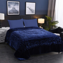 JML Fleecedeken King Size Zware Koreaanse Nertsendeken 85 X 95 Inch - 9 Lbs Enkellaags Zacht en Warm Dikke Raschel Gedrukt Nertsdeken voor Autu