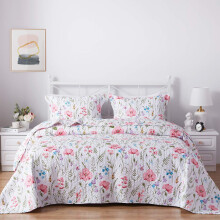 SunStyle Home Kvetinov prikrvky Queen Size Mekk Odoln Provan Prehozy Lehk Letn Oboustrann Boho Potiten prehoz Deka Full Queen Quilt Lon