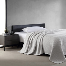 Vera Wang - Twin Blanket Soft Plys Senget?ppe Vaffelv?vet Strik Perfekt til lagdeling af Oeko-Tex Certified Dorm Essentials (gr?)