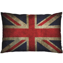 EKOBLA Throw Pillow Cover UK Flag Vintage Design Retro Style The Union Jack British Flag Rustic Grunge Art Decor Lumbar Pillow Case Cushion