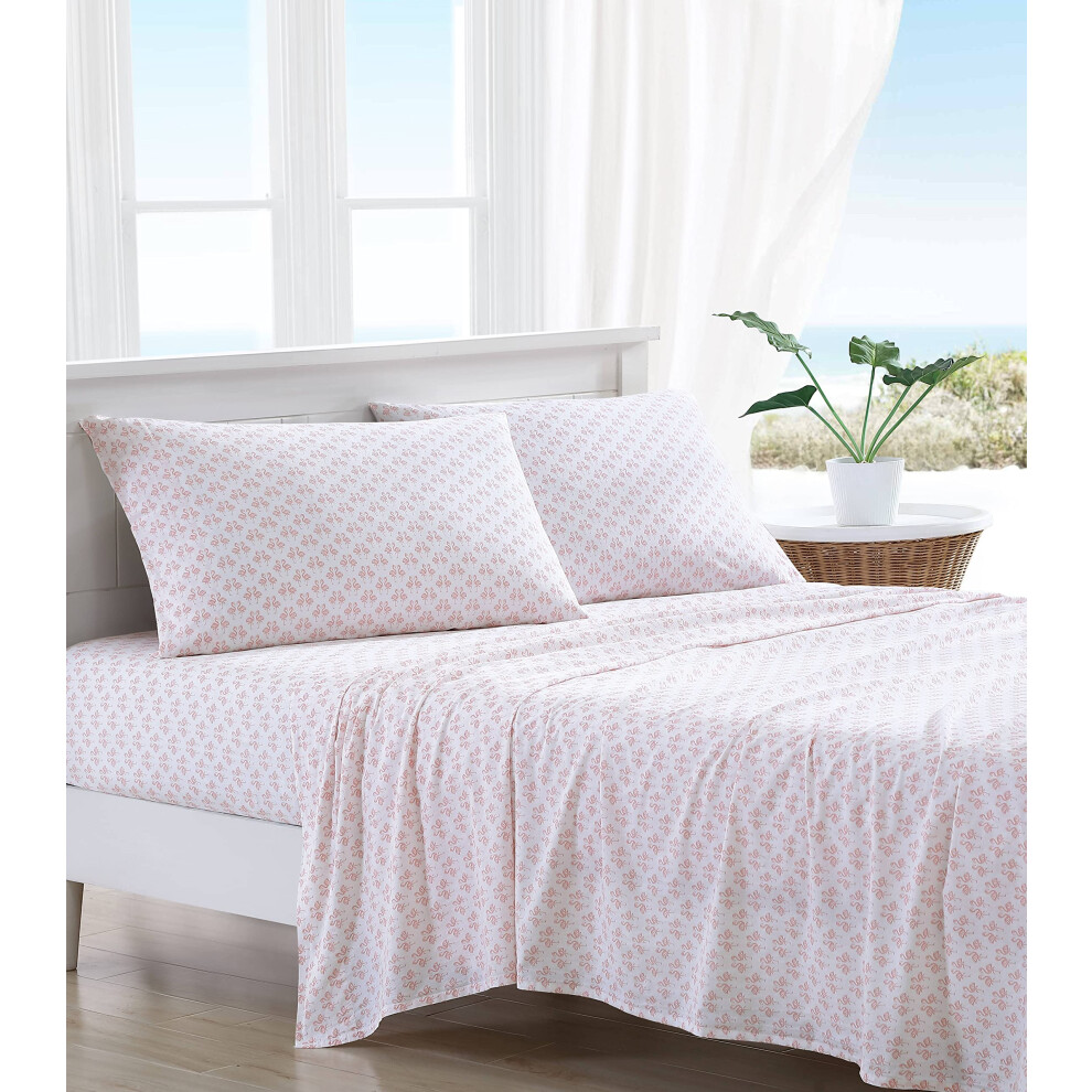Photos - Bed Linen Tommy Bahama  Queen Sheets Cotton Percale Bedding Set Crisp & Cool Stylish Bedding Set  Pink USHSA0116 (Flamingo Pink Queen)