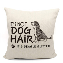 Mancheng-zi Housses de coussin Beagle 45,7 x 45,7 cm, cadeaux Beagle, dcoration Beagle, cadeaux pour femmes, housse de coussin paillettes, cou