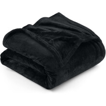 Utopia Bedding Fleece Blanket King Size Black 300GSM Luxury Bed Blanket AntiStatic Fuzzy Soft Blanket Microfiber 90x102 Inches