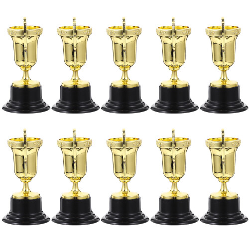 10 plastic gouden prijs beker school beloning