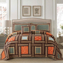 NEWLAKE Cotton Patchwork pivpeite, 3-osainen vuodepeittosetti, jossa oikeaommeltu kirjonta Knnettv matelasse-peittosetti Bohemian Farmhouse Kin
