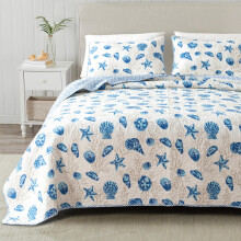 Great Bay Home Parure de lit pour lit double/double XL - Couette ctire d't avec couvre-lit 2 pices rversible toutes saisons. Couvre-lit mat