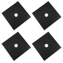4Stk Gasherd Schutzmatten Doppelstark Teflon Silber Für Zuhause
