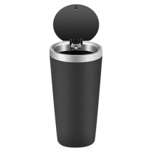 Car Trash Bag Leakproof Hanging Vehicle Trash Can With Storage Pockets, Compact Car Garbage Bin, Black For Travel