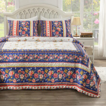 Greenland Home Melania Juego de edredσn de algodσn de gran tamaρo y reversible de 3 piezas King/Cal King Americana