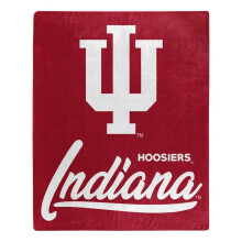 Northwest NCAA Indiana Hoosiers Unisex-Erwachsene Raschel-Überwurfdecke, 127 x 152 cm, mit Signatur