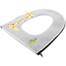 Graue Flanell Toilettensitzbezug Wasserfest Warm Für Kalte Tage
