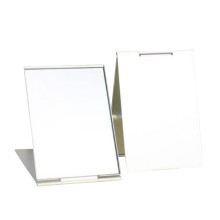 2Stk Faltbarer Aluminium Kosmetikspiegel Silberstil Perfekt Für Makeup
