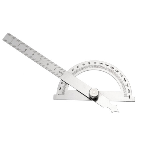 Righello Angolare Braccio Acciaio Inox 0-180 Argento