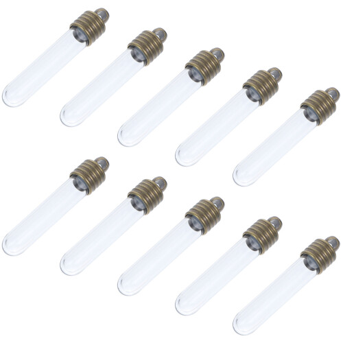 10 röhrenförmige mini wunschflaschen klar 2