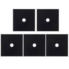 5 stück herdplattenabdeckungen 27x27 cm schwarz wiederverwendbar