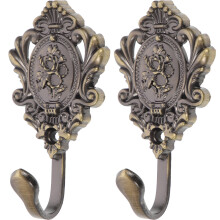2Stk Gardinenhalter Zinklegierung Bronze Rosen Design Für Vorhänge