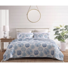 Tommy Bahama - Juego de edredσn tamaρo queen, ropa de cama reversible de algodσn con fundas a juego, elementos esenciales de ropa de cama inspira